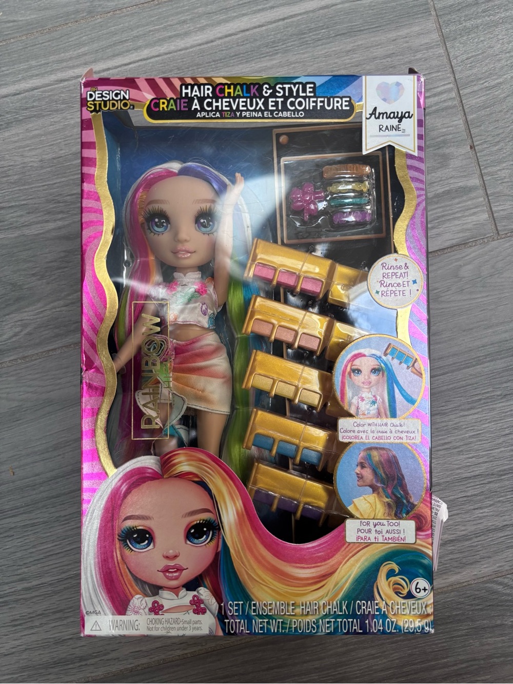 Rainbow High Hair Chalk & Style Amaya - Rainbow 11” Doll,